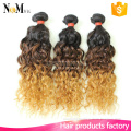 Deep Wave afro kinky curly virgin hair ombre weave extension made in China